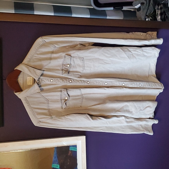 Selected/Homme western button down shirt, Grey. - Picture 2 of 4